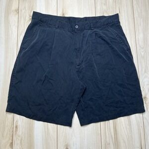 Bobby Chan Silk Cotton  Shorts Men's 38W 9" Black